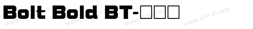 Bolt Bold BT字体转换